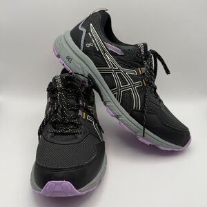 ASICS Gel Venture 8 Womens SZ 11 Running Walking Trail Shoes Black Lavender EUC